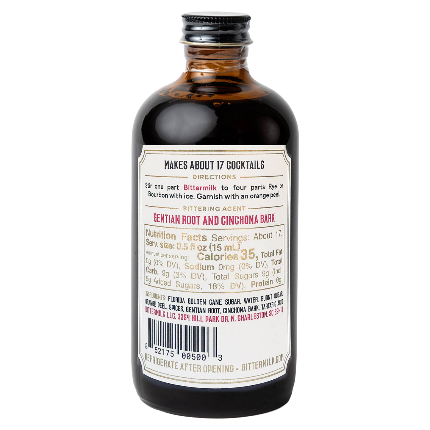 Bittermilk No.1 - Bourbon Barrel Aged Old Fashioned Cocktail Mixer