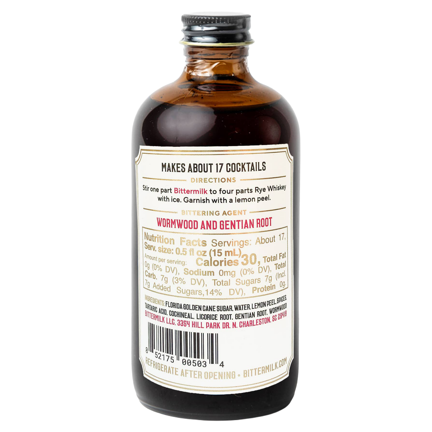Bittermilk No.4 - New Orleans Style Old Fashioned Rouge Cocktail Mixer