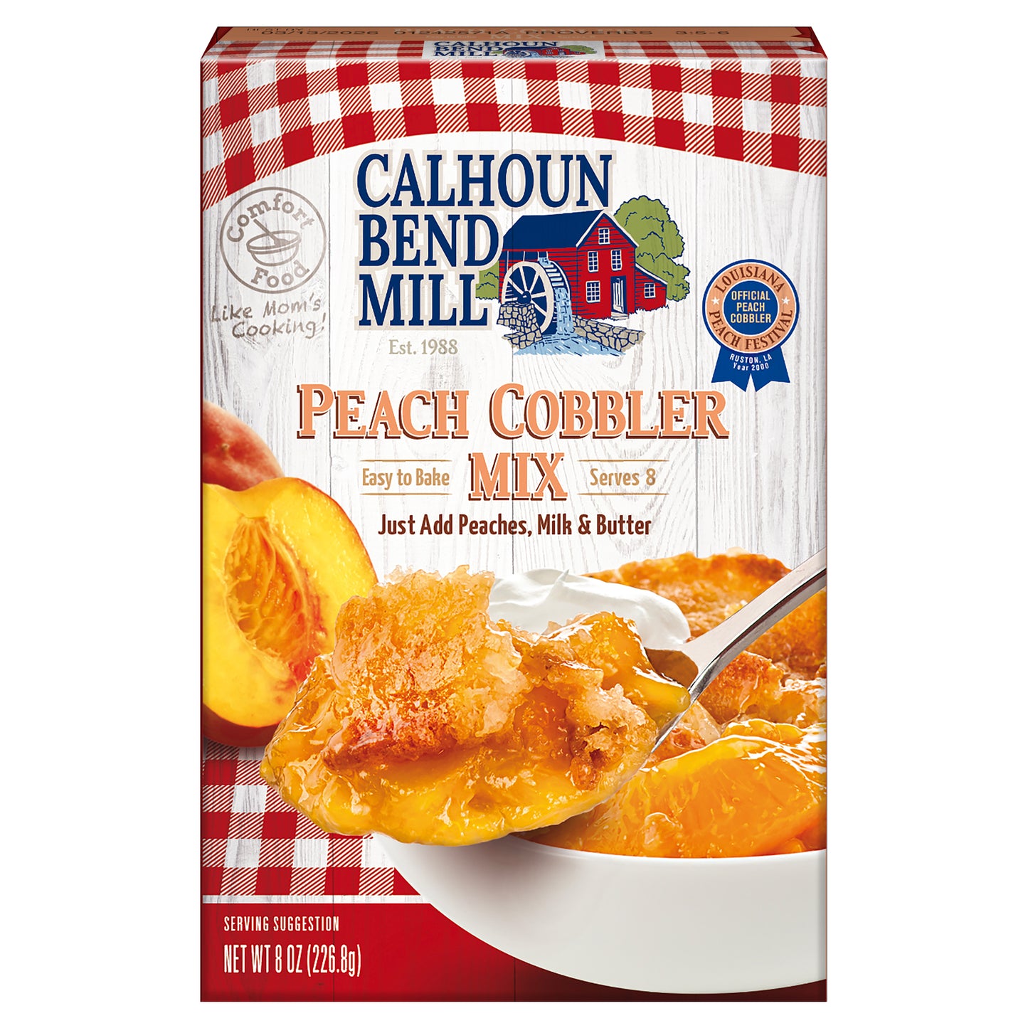 Calhoun Bend Mill Peach Cobbler Mix Box