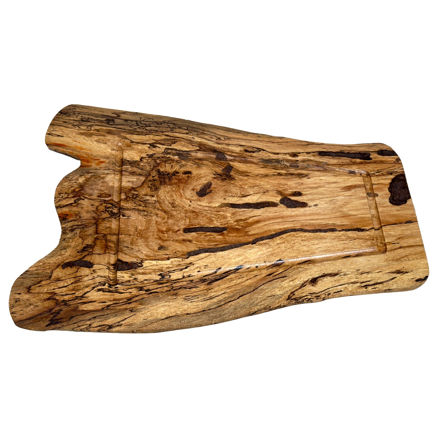 Murhelvic Woodworks Board Number 26. 14 inch by 19 inch Spalted Pecan Cutting Board.