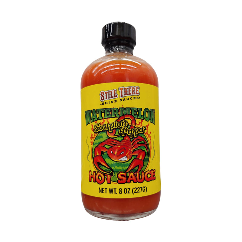 Still There Shine Sauce Watermelon Scorpion Pepper Hot Sauce Jar