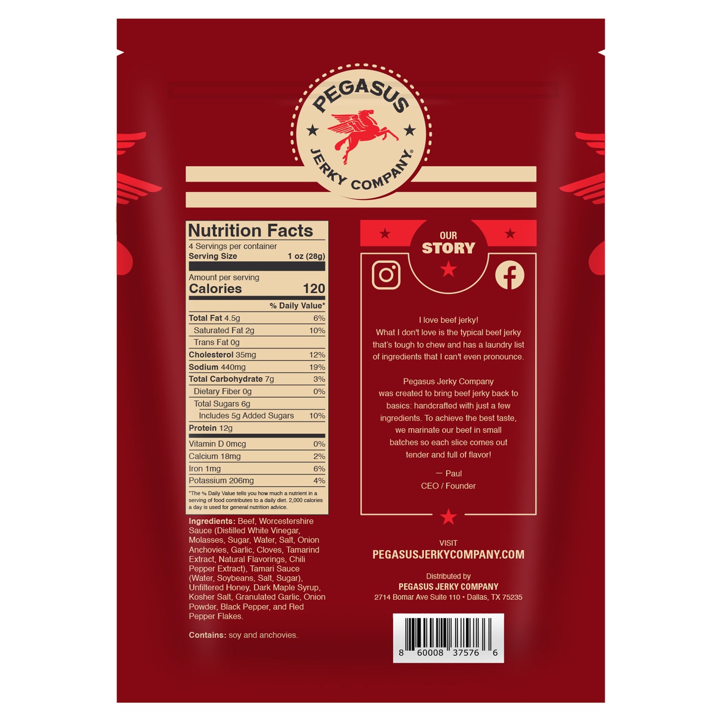Sweet & Savory Beef Jerky 4oz