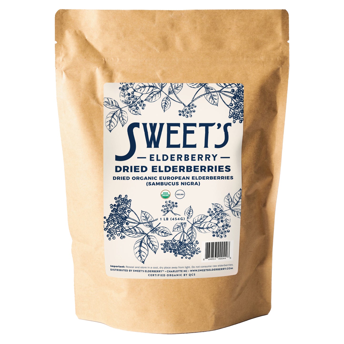 Sweet's Elderberry 1 pound Dried Elderberries