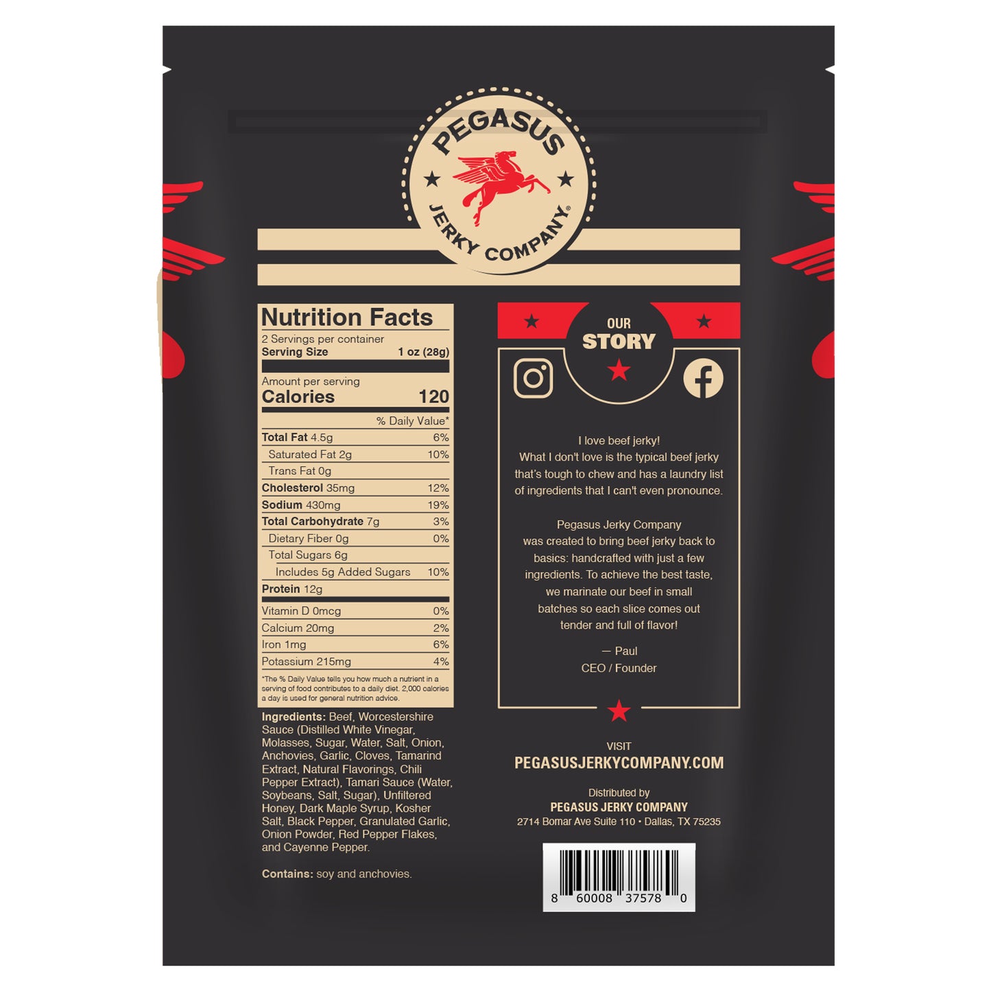 Texas Pepper Beef Jerky 2oz