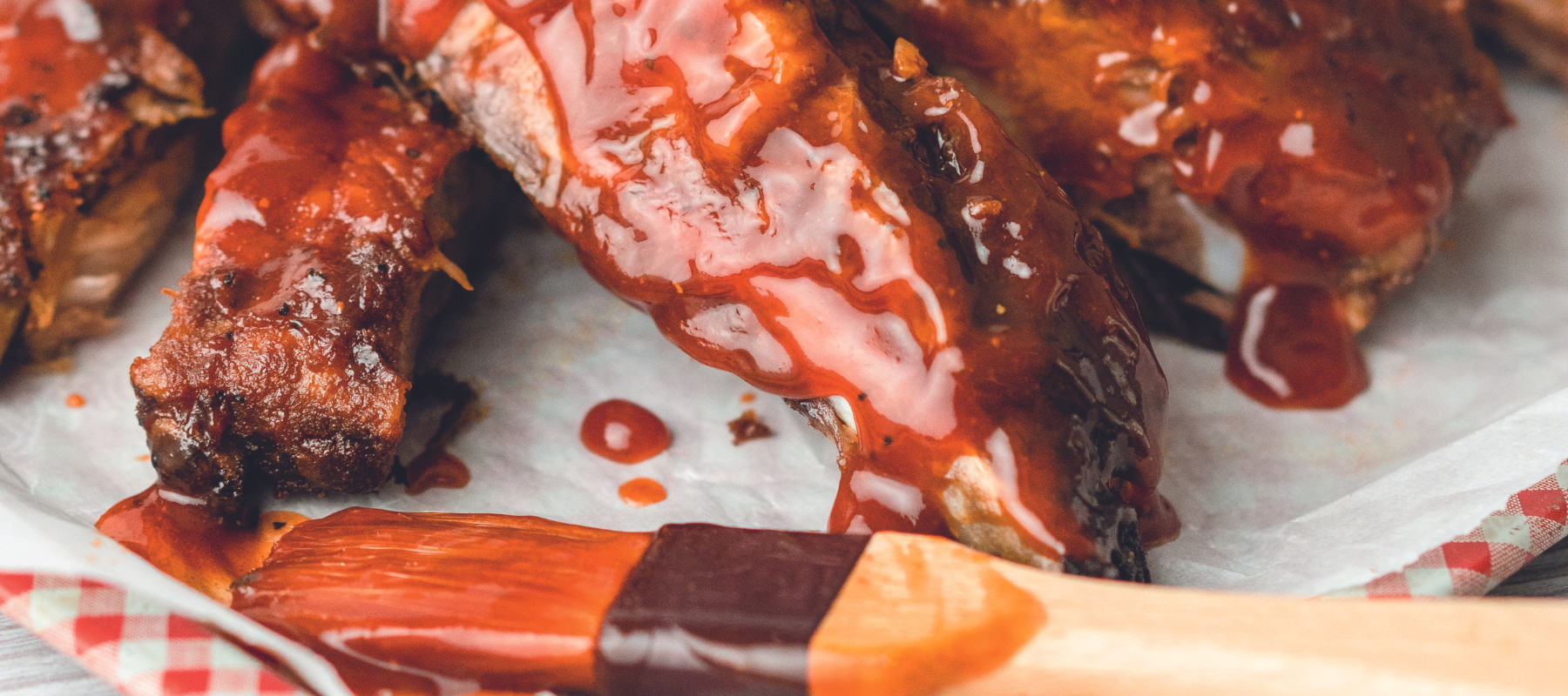AR Hot honey smokey ribs covered in rich sauce