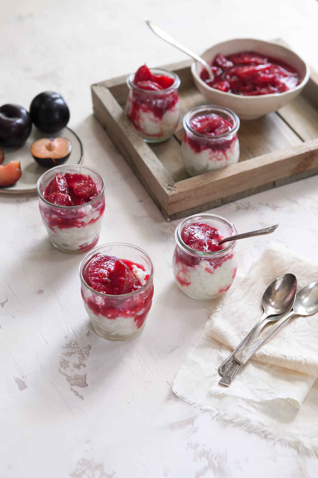 Recipe: Carolina Gold Rice Pudding with Bourbon Plum Compote