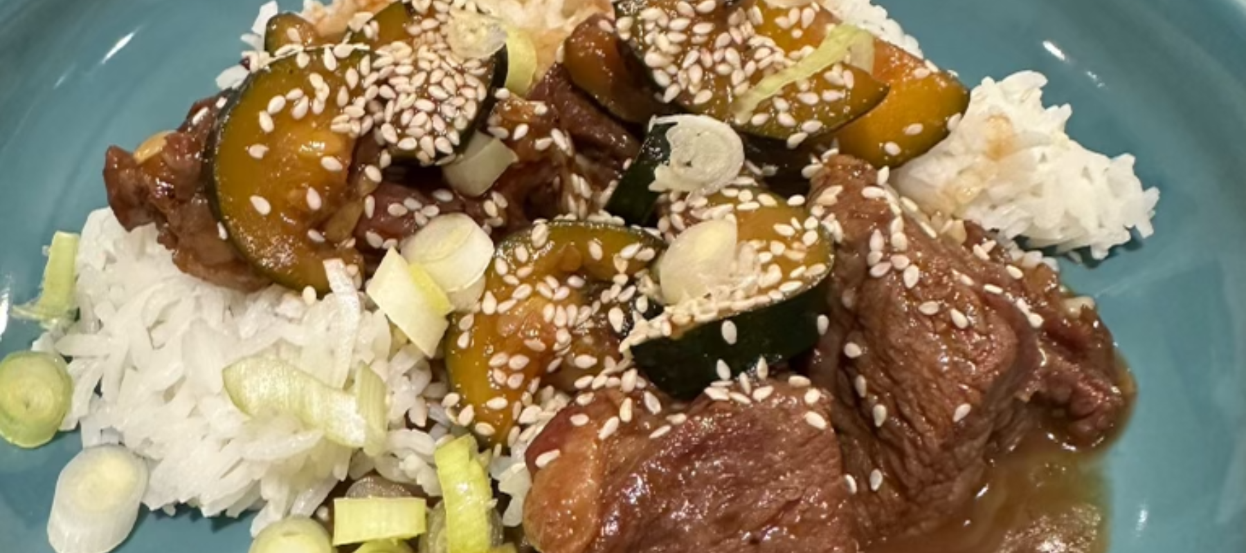 Southern Art Co. Korean BBQ Beef and Zucchini Stir Fry