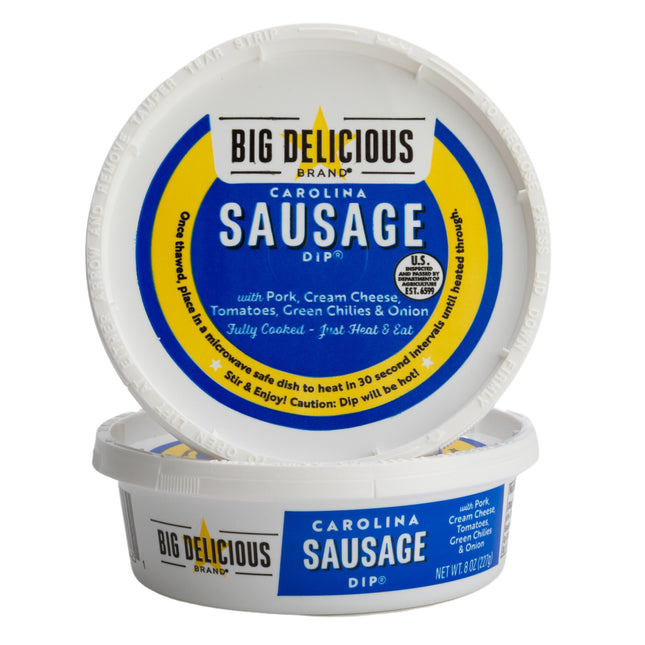 Package of Big Delicious Brand's Carolina Sausage 8 ounce Dip