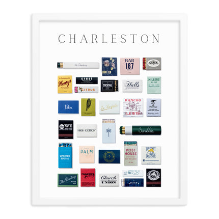 Charleston framed matchbox print 16x20"