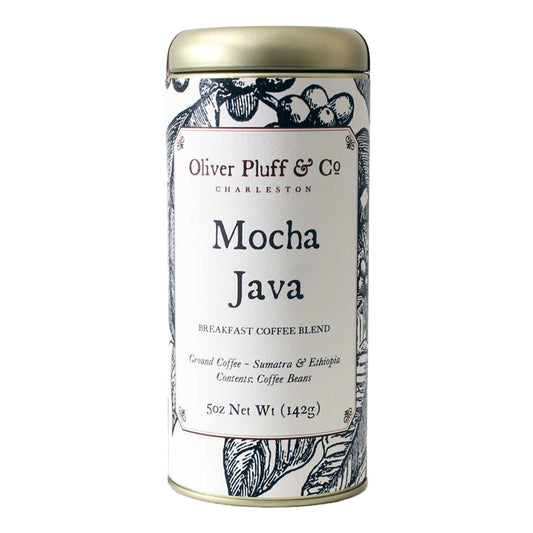 Oliver Pluff & Co Mocha Java Coffee Tin Front