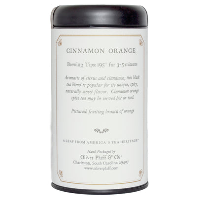 Oliver Pluff & Co. Cinnamon Orange Tea Tin back