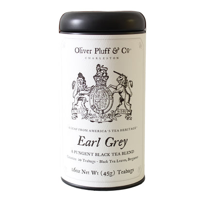 Oliver Pluff & Co. Earl Grey Tea Tin Front