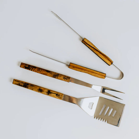 Pappy & Co Barrel Stave Grilling Tool Set (3 Items)