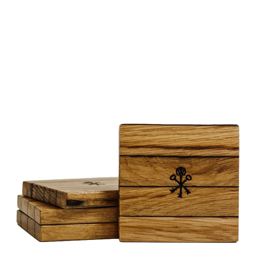 Barrel Stave Coasters - Set of 4