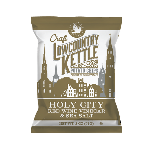 Lowcountry Kettle Chips Holy City Red Wine Vinegar and Sea Salt 