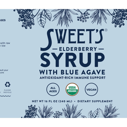 Organic Elderberry Syrup With Blue Agave