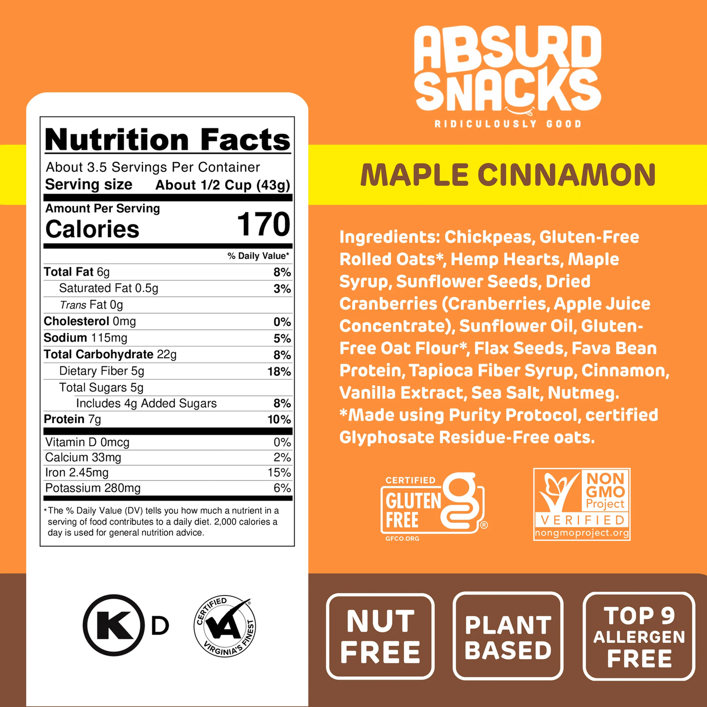 Maple Cinnamon Chickpea & Granola Crunch Mix