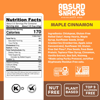 Maple Cinnamon Chickpea & Granola Crunch Mix - Single Serve