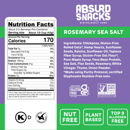 Rosemary Sea Salt Chickpea & Granola Crunch Mix
