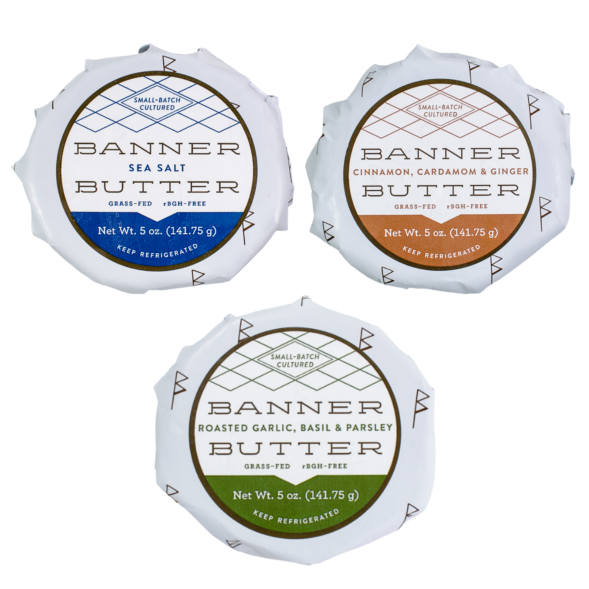 Banner Butter Custom Butter Bundle 3-Pack featuring artisan cultured butter flavors handcrafted in Atlanta, Georgia