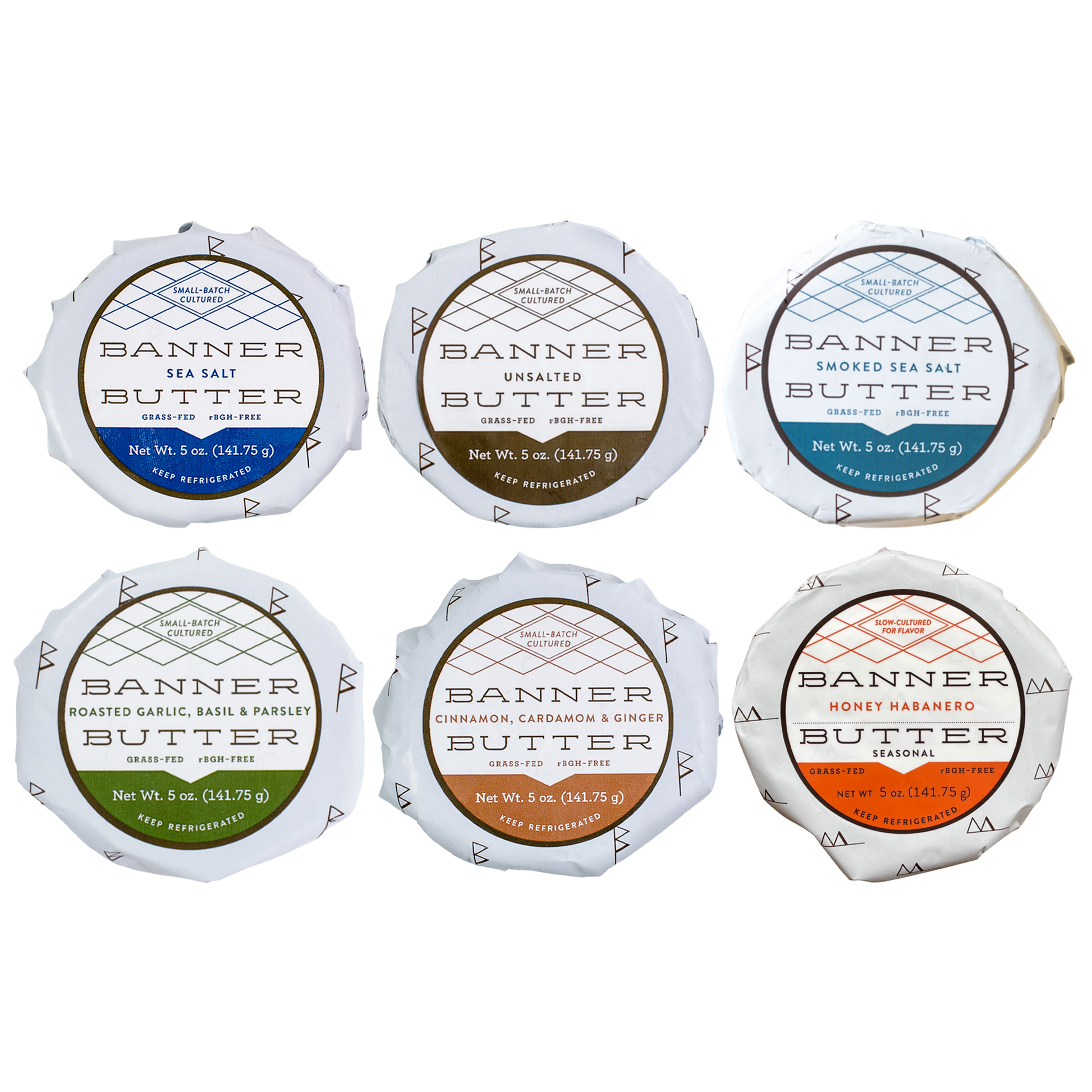 Banner Butter Custom Butter Bundle 6-Pack featuring artisan cultured butter flavors handcrafted in Atlanta, Georgia