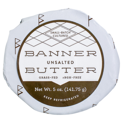 Banner Butter Unsalted cultured butter made with grass-fed cream