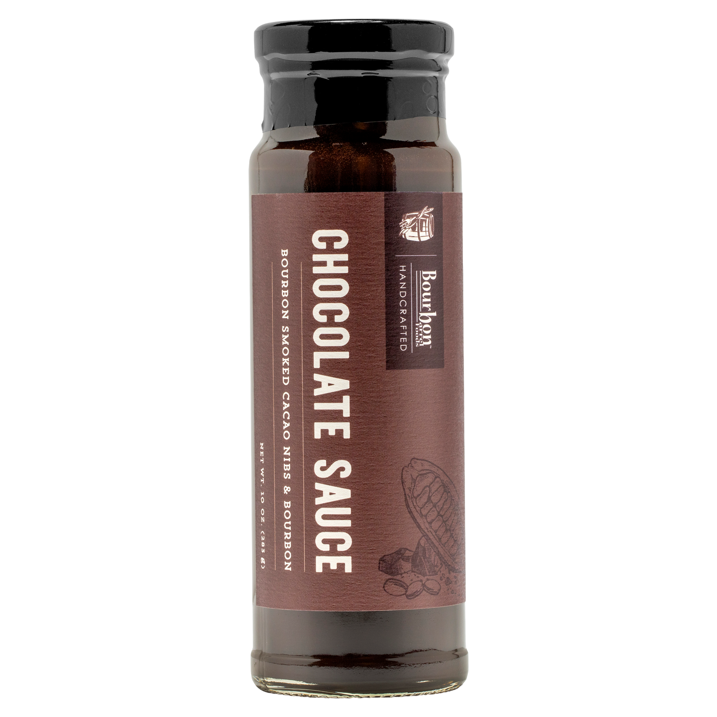 Chocolate Sauce with Bourbon Smoked Cacao Nibs