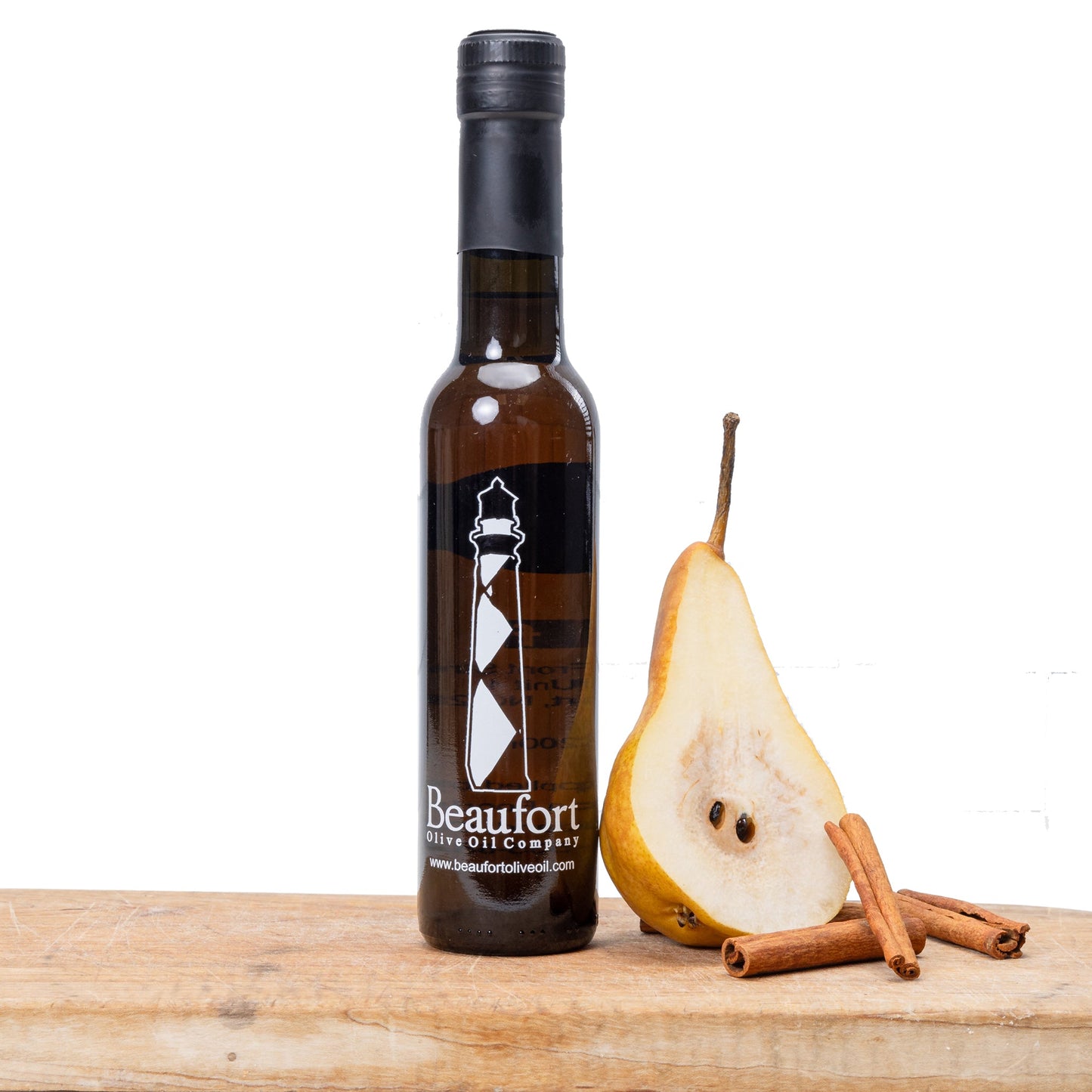 Beaufort Olive Oil Co. Cinnamon Pear Balsamic Vinegar Bottle