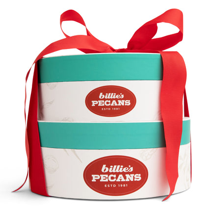 Billies Pecans Deluxe Gift Tower Set Packaging