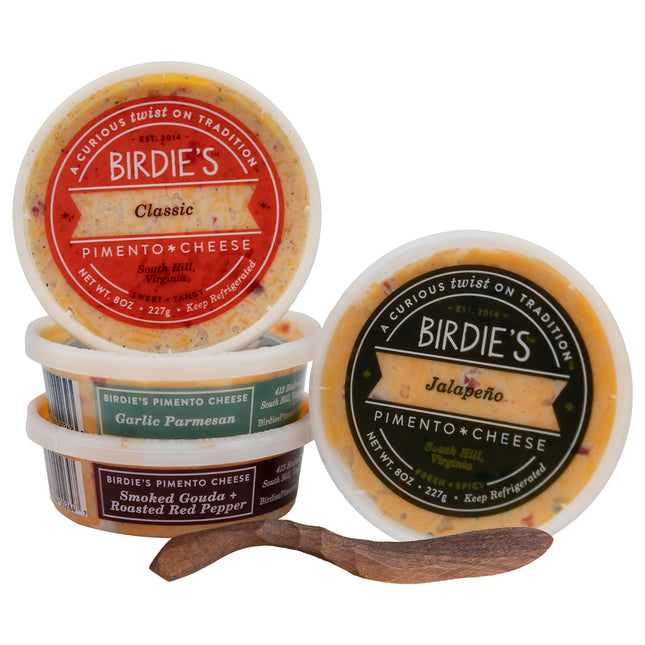 Birdies Pimento Cheese Build Your Own Four Pack plus Soft Cheese Spreader - TLP Marketplace Exclusive Gift set