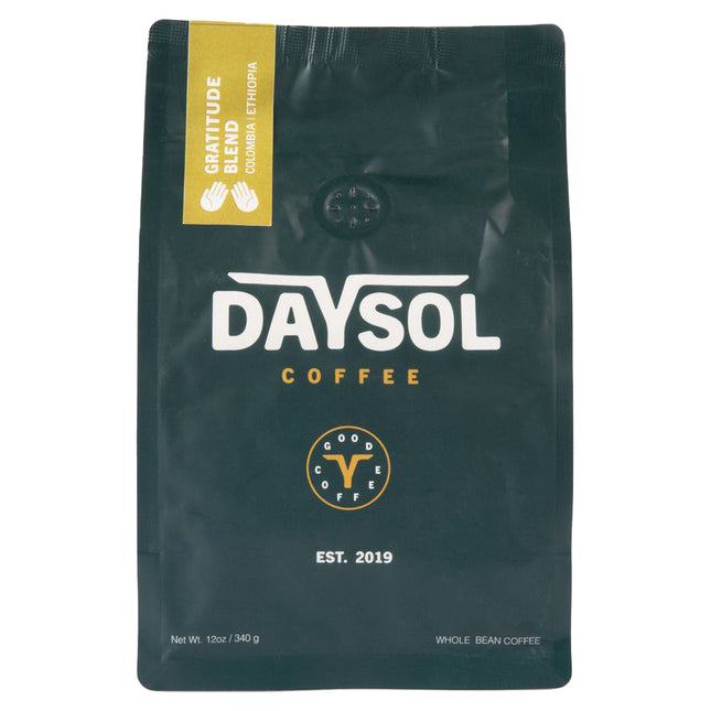 DaySol Coffee Lab Gratitude Blend 12oz Whole Bean Coffee Bag