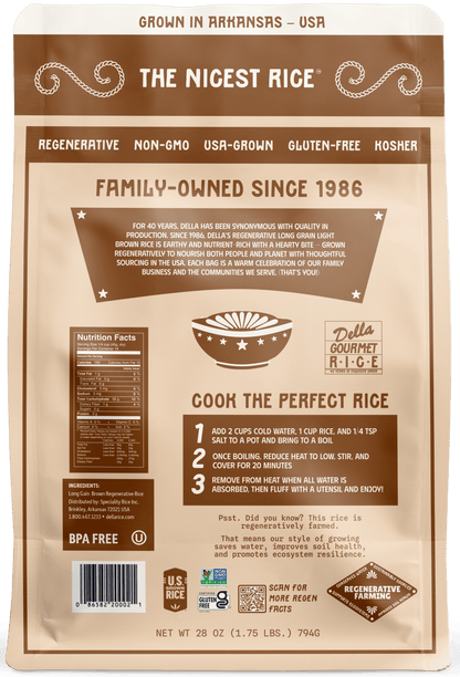 Della Regenerative Long Grain Light Brown Rice
