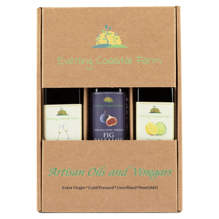 Everling Coastal Farms Balsamic Vinegar Gift Set Trio - Front Packaging