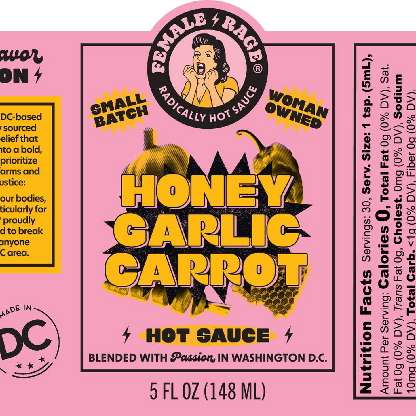 Female Rage Honey Garlic Carrot Hot Sauce