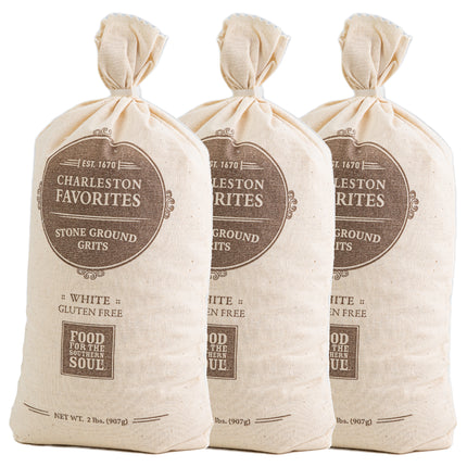 Food for the Southern Soul Charleston Favorites Stone Ground White Grits 3 Pack
