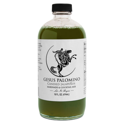 Gesus Palomino Candied Jalapeno Marinade and Cocktail Mix 16oz Bottle