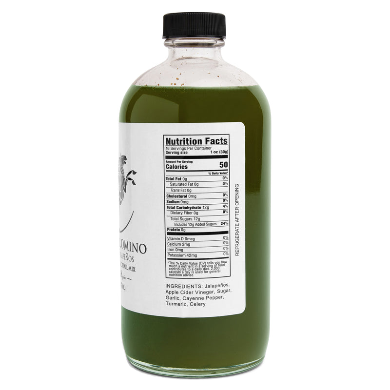 Gesus Palomino Candied Jalapeno Marinade and Cocktail Mix 16oz Bottle - Side