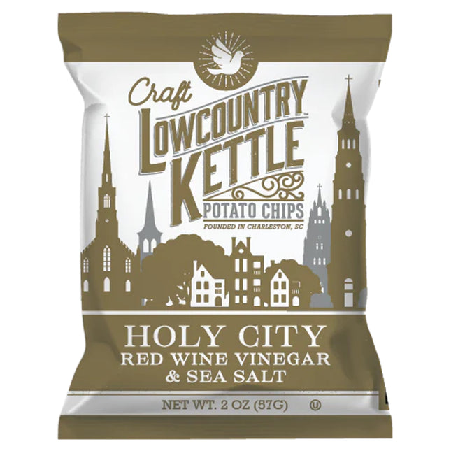 Lowcountry Kettle Chips Holy City Red Wine Vinegar and Sea Salt 