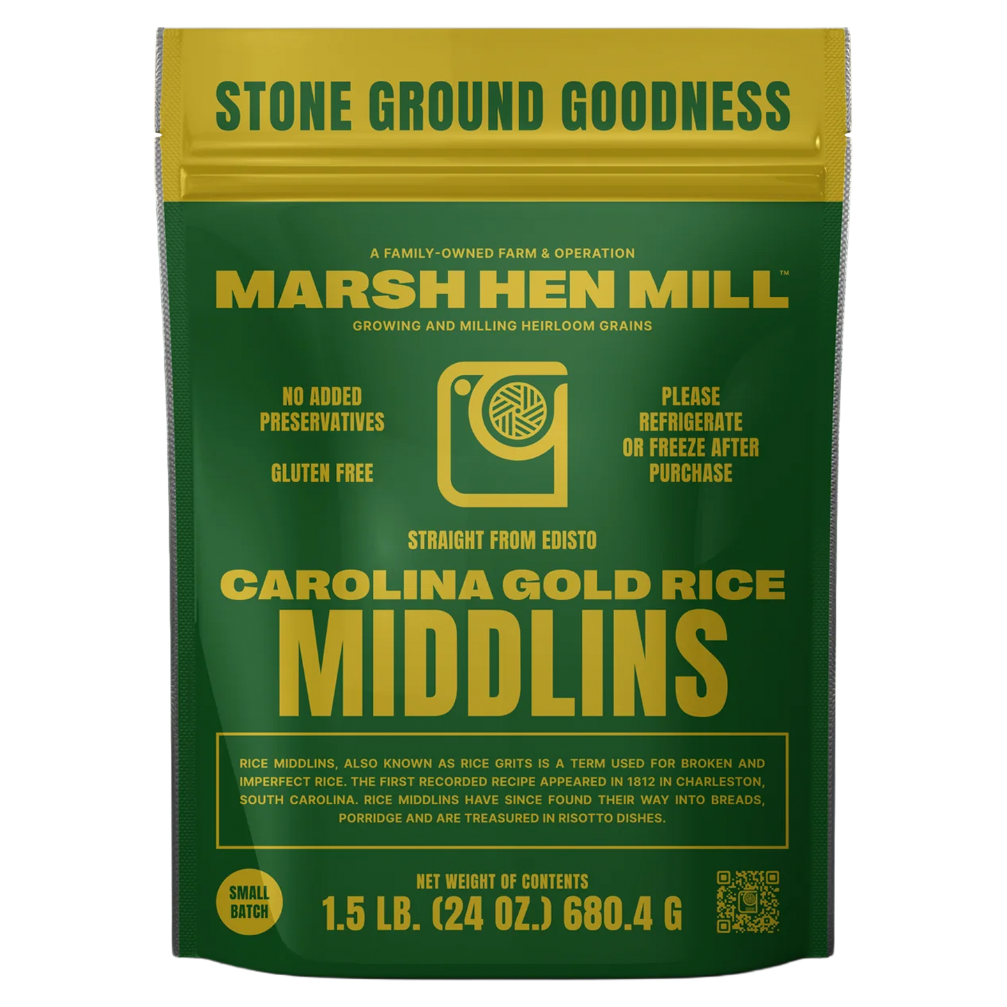 Marsh Hen Mill Carolina Gold Middlins Rice
