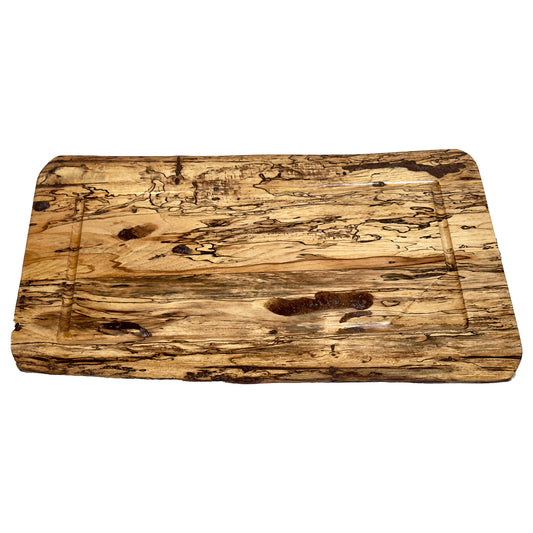 Murhelvic Woodworks Board Number 28. 12 inch by 19.5 inch Spalted Pecan Cutting Board.