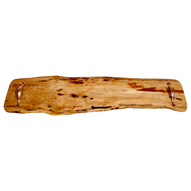 Murhelvic Woodworks Board Number 32. 7 inch by 25 inch Spalted Pecan Cutting Board with handles. 