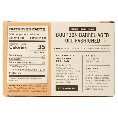 Pappy Bourbon Barrel Aged Old Fashioned Mix - Single Serve