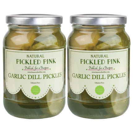 Pickled Pink Garlic Dill Pickles 2-Pack