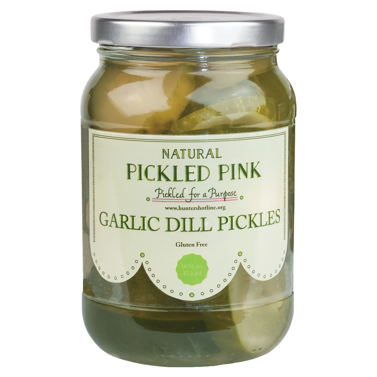 Pickled Pink Garlic Dill Pickles