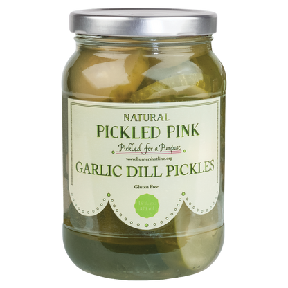 Pickled Pink Garlic Dill Pickles
