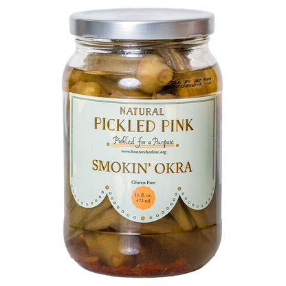 Pickled Pink Smokin' Pickled Okra