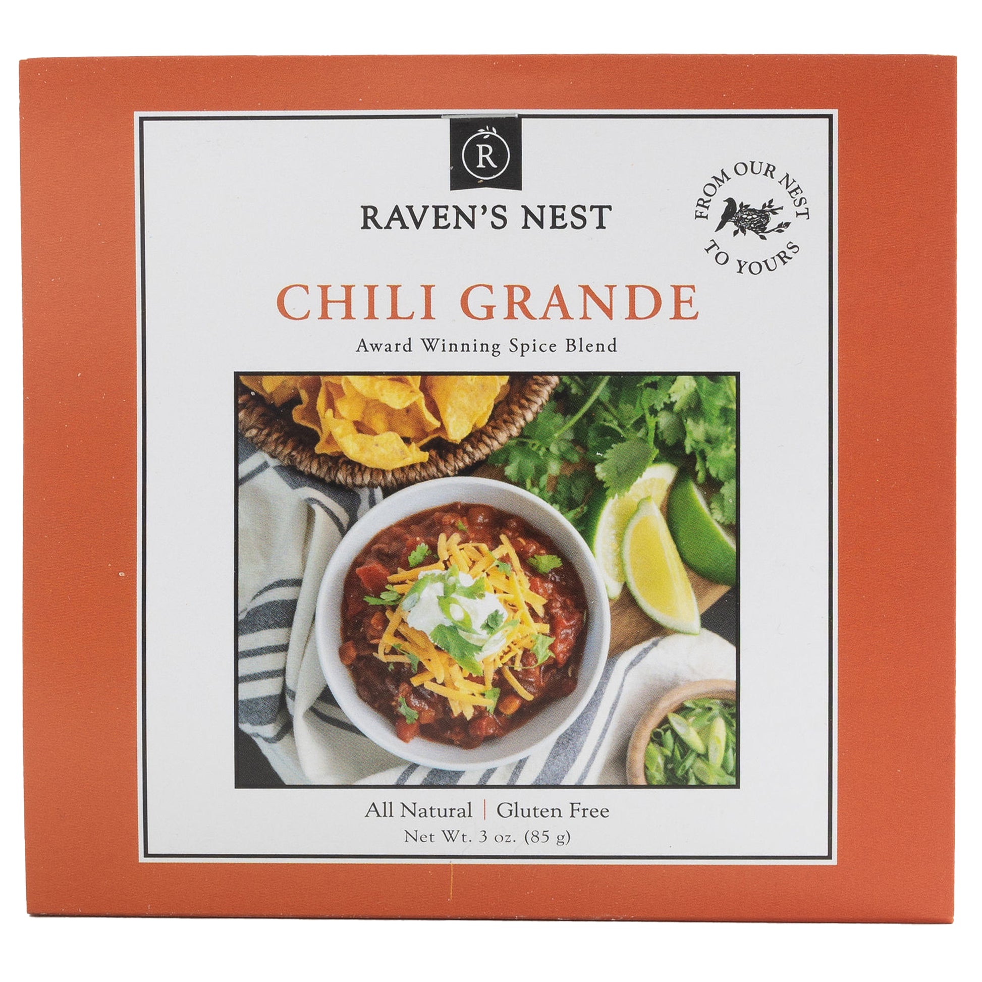 Raven's Nest Chili Grande Spice Blend Packaging (front) 