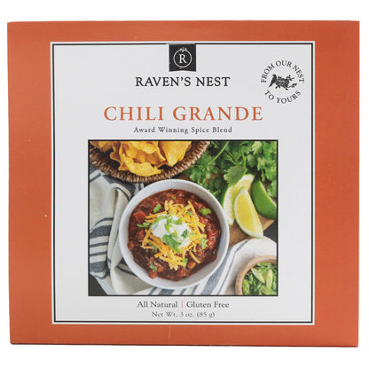 Raven's Nest Chili Grande Spice Blend Packaging (front) 