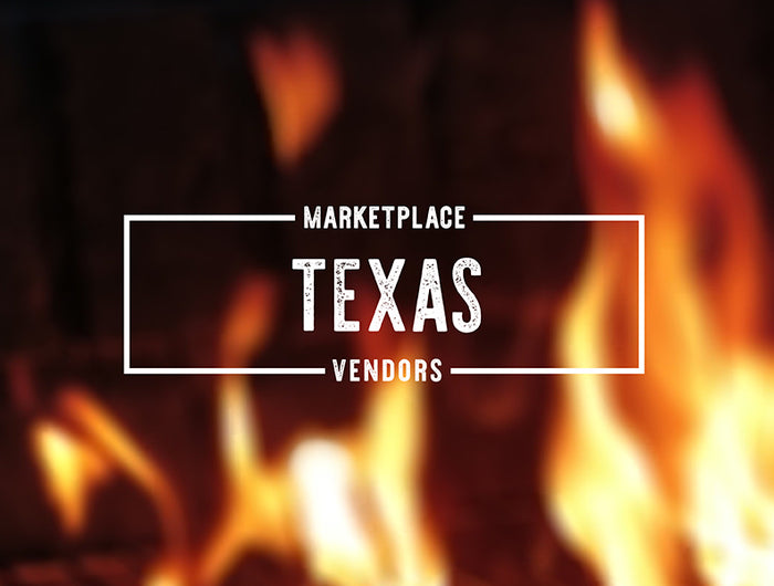 BBQ fire with Texas Vendors graphic