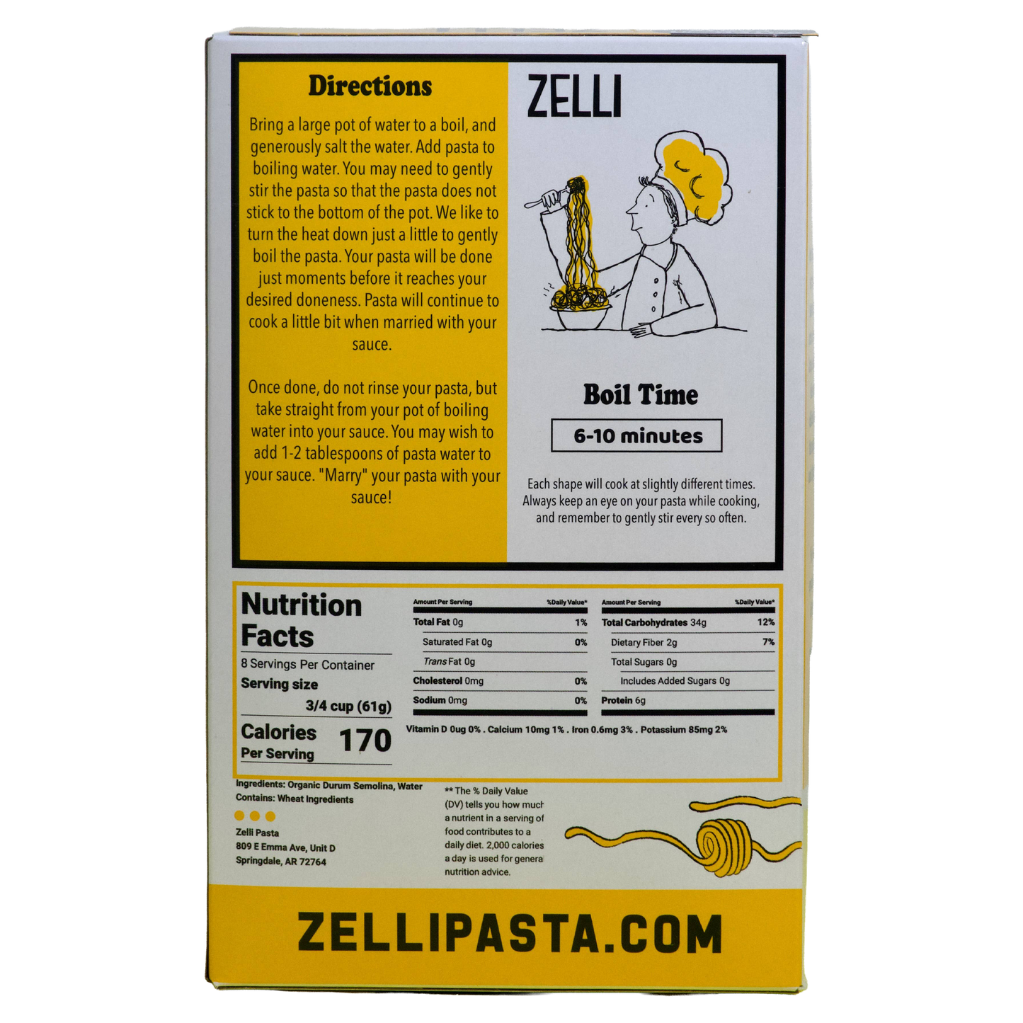 Zelli Rigatoni Pasta